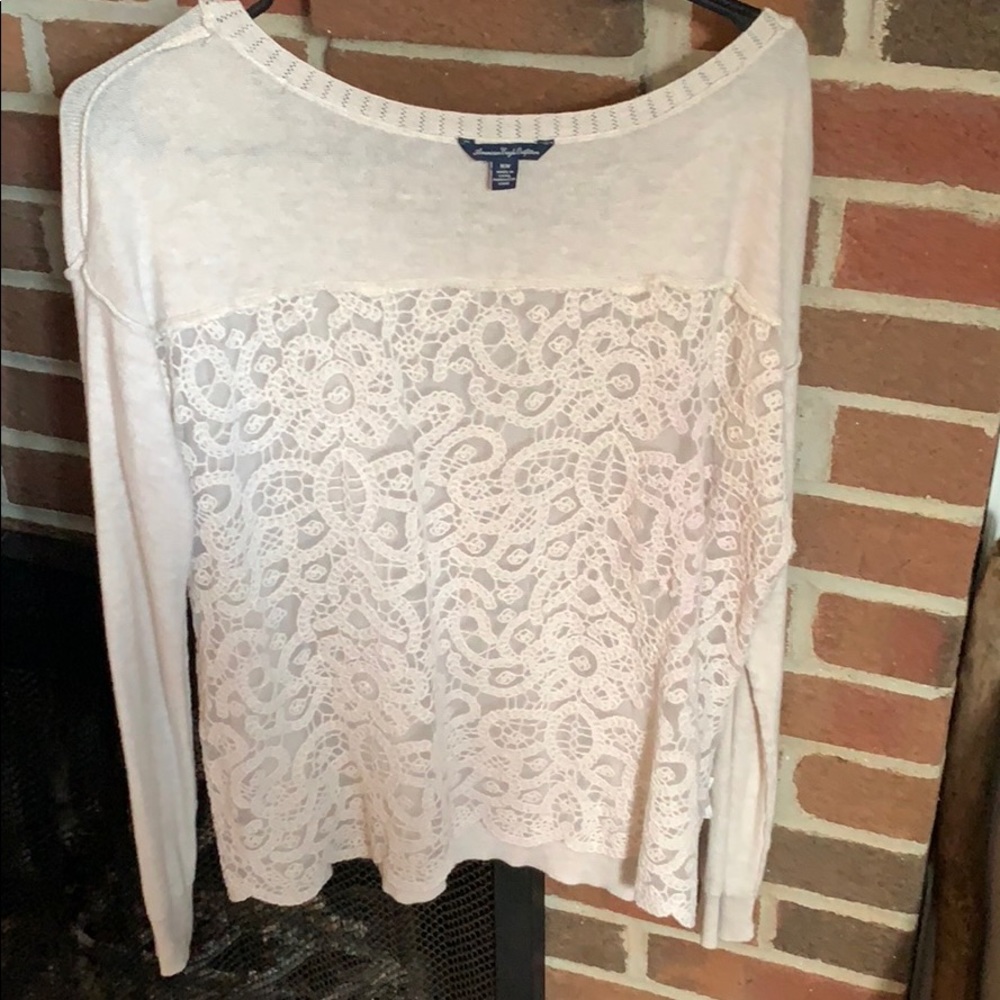 Long sleeve cream sweater